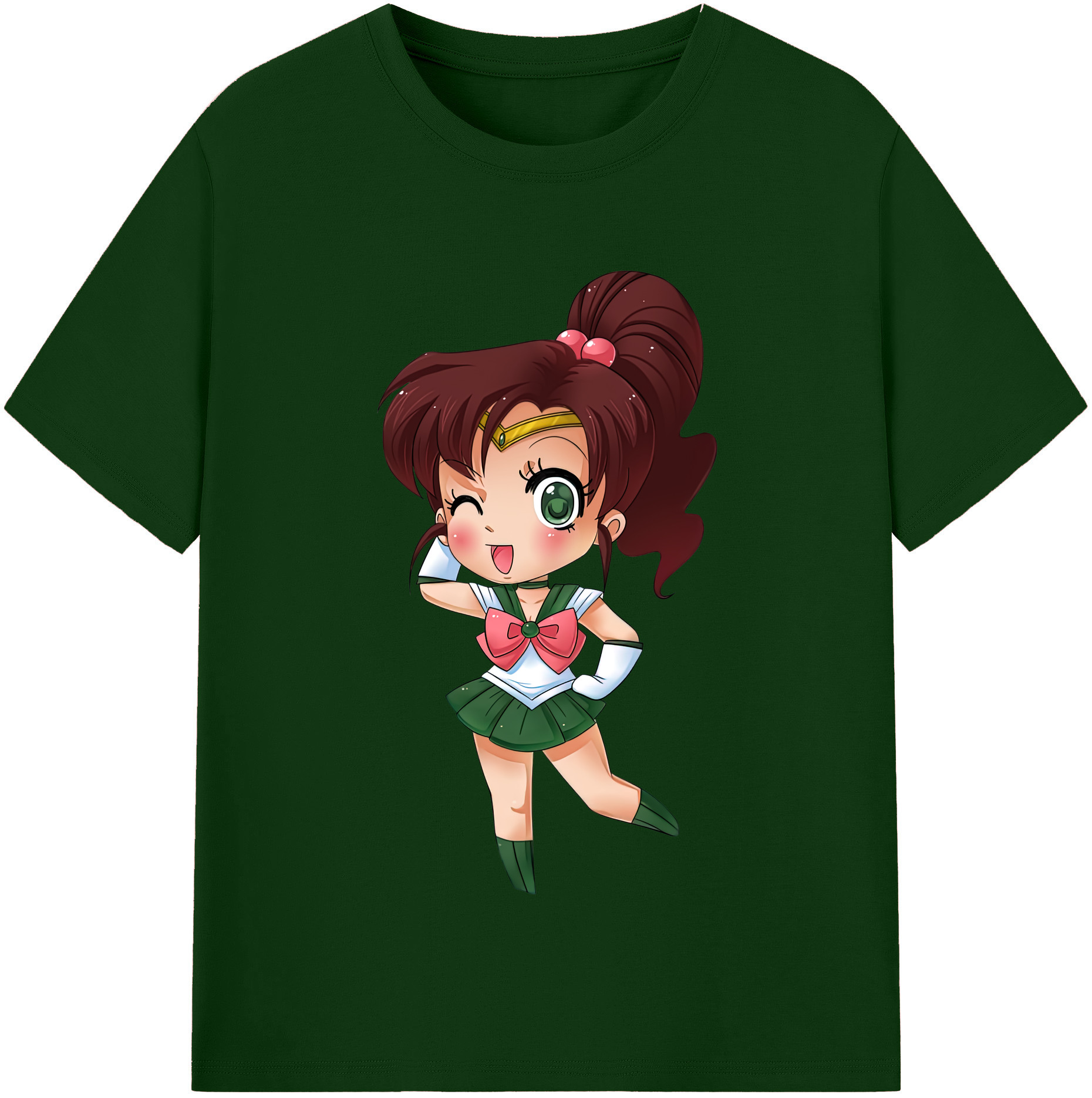 （画像用） 美少女戦士セーラームーン 木野 まこと きの まこと Sailor Moon Kino Makoto （セーラージュピター；Sailor Jupiter） 綿100％半袖Tシャツ（フロントプリント）